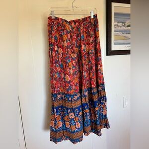 Floral Bohemian Maxi Skirt - Multicolor